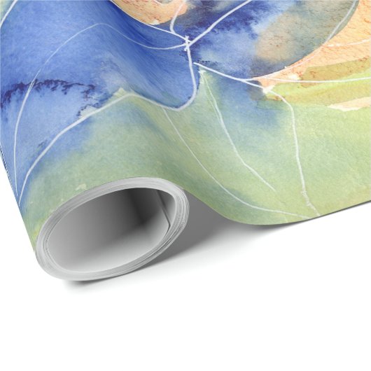 Blumenpapier für Wasserfarben Geschenkpapier (Rolleneckpunkt)