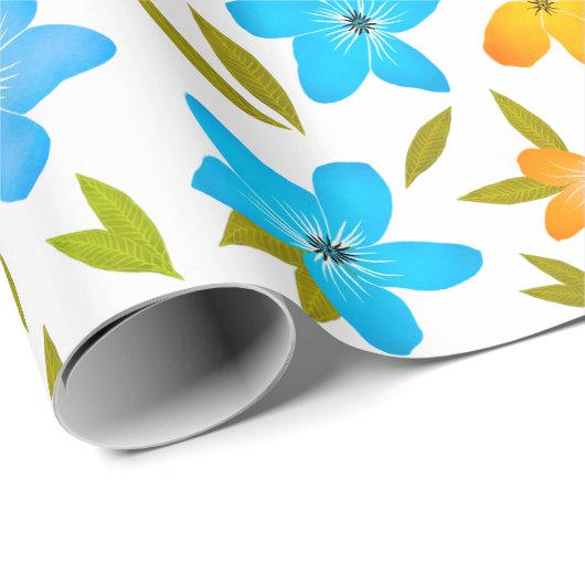 Blumenpapier Geschenkpapier (Rolleneckpunkt)