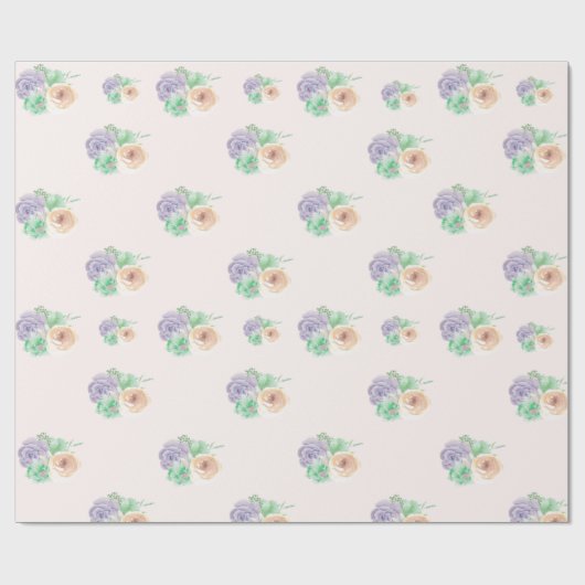 Blumenpapier Geschenkpapier (Flach)