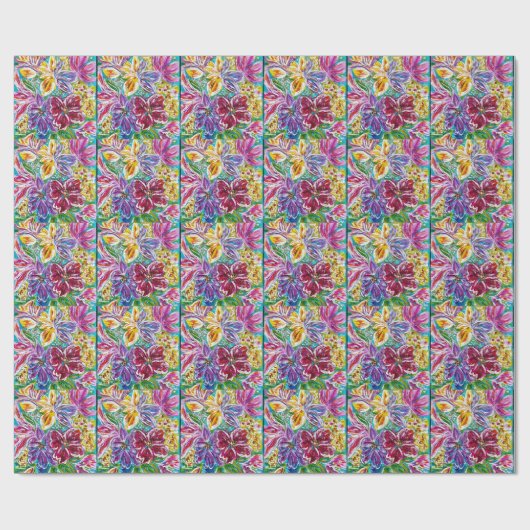 Blumenpapier Geschenkpapier (Flach)