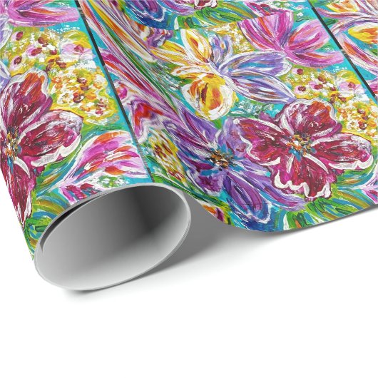 Blumenpapier Geschenkpapier (Rolleneckpunkt)