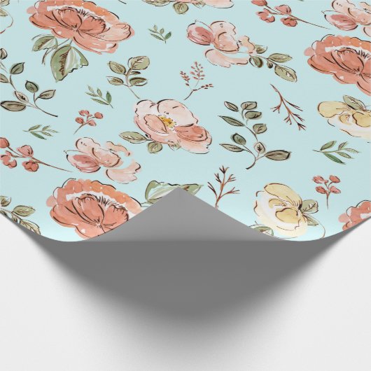 Blumenpapier Geschenkpapier (Ecke)