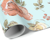 Blumenpapier Geschenkpapier (Rolleneckpunkt)