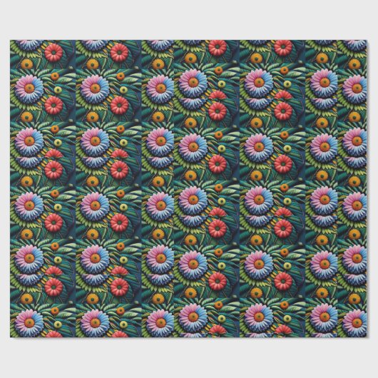 Blumenpapier Geschenkpapier (Flach)