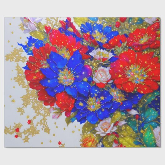 Blumenpapier Geschenkpapier (Flach)