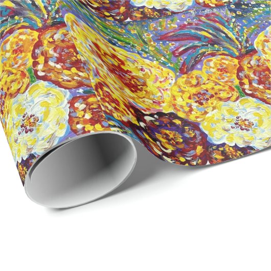 Blumenpapier Geschenkpapier (Rolleneckpunkt)