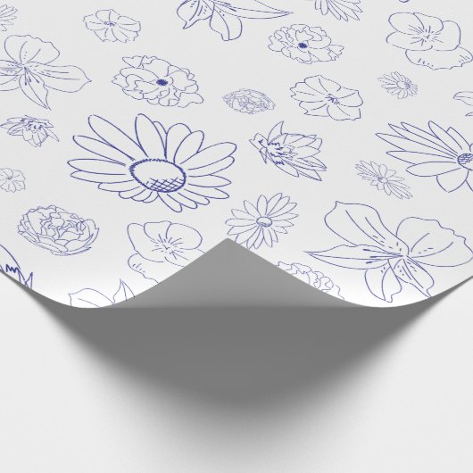 Blumenpapier Geschenkpapier (Ecke)