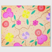 Blumenpapier Geschenkpapier (Flach)