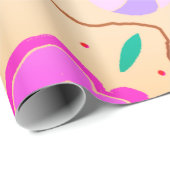 Blumenpapier Geschenkpapier (Rolleneckpunkt)