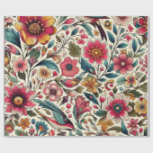 Blumenpapier Geschenkpapier (Flach)