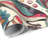 Blumenpapier Geschenkpapier (Rolleneckpunkt)