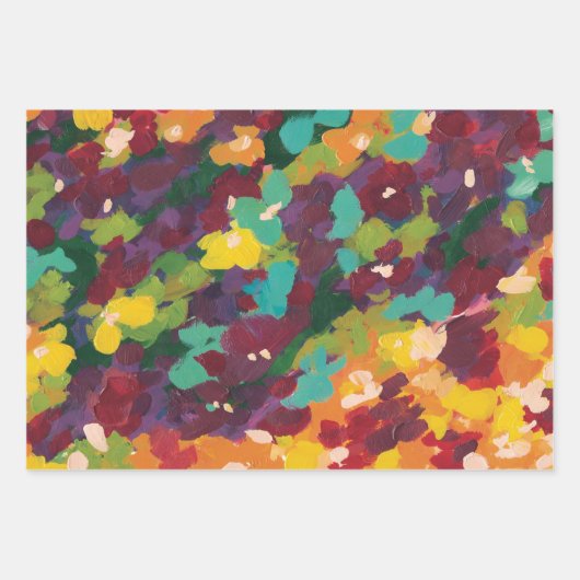 Blumenpapier Geschenkpapier Set (Vorderseite 3)