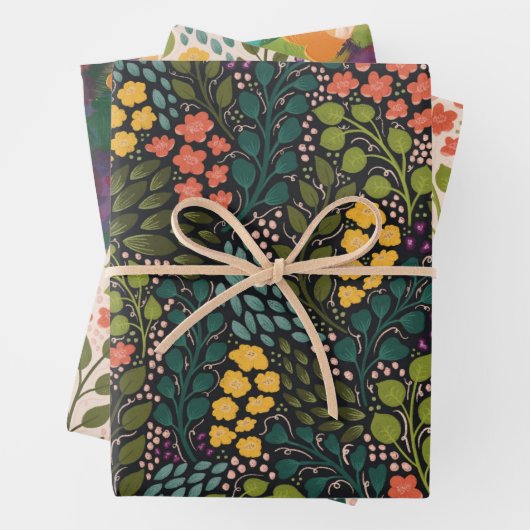 Blumenpapier Geschenkpapier Set (Beispiel)