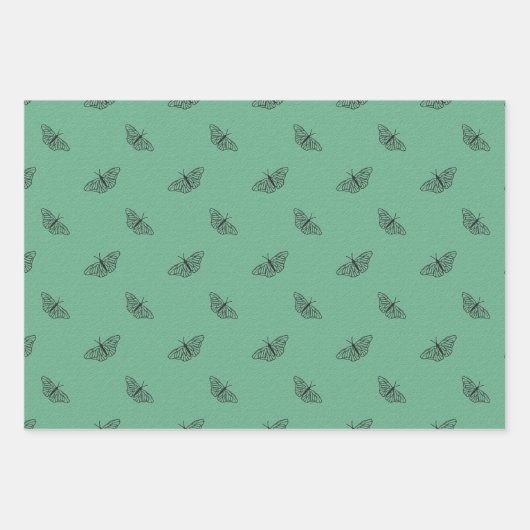 Blumenpapier Geschenkpapier Set (Vorderseite 3)