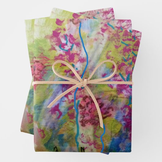 Blumenpapier Geschenkpapier Set (Beispiel)