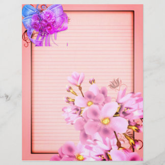Blumenpapier mit einigen Linien Scrapbooking-Papie