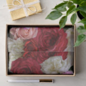 Blumenpapier mit Rose und Pfannenbäumen Seidenpapier (Geschenk)