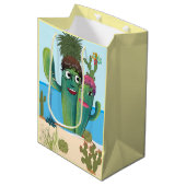 Blumenpapier Mittlere Geschenktüte (Vorderseite Schrägansicht)