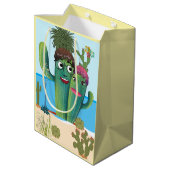 Blumenpapier Mittlere Geschenktüte (Rückseite Schrägansicht)