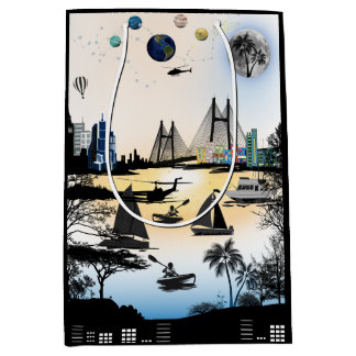 Blumenpapier Mittlere Geschenktüte