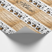 Blumenpapier, Musiknoten Gitarre Geschenkpapier (Ecke)