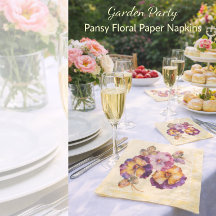 Blumenpapier Napkins Pansy (Set 50)
