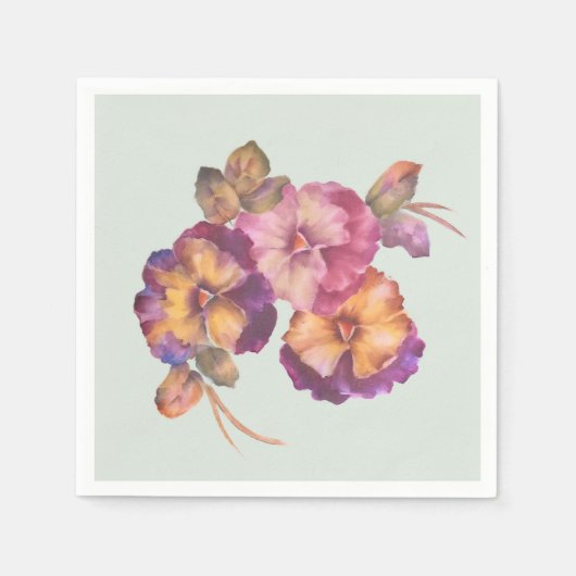 Blumenpapier Napkins Pansy (Set 50) Serviette (Vorderseite)