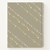 Blumenpapier - Pastell-Blume Grün Notizblock (Rückseite)