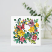 Blumenpapier-Quilling | Denken Sie Karte (Stehend Vorderseite)