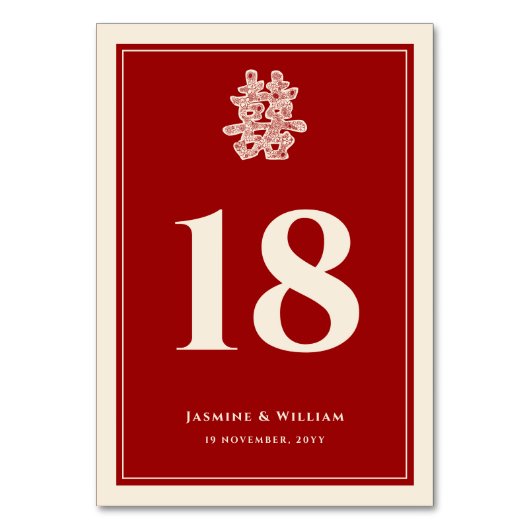 Blumenpapier schneiden doppeltes Glück chinesische Tischnummer (Vorderseite)