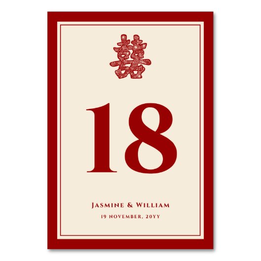 Blumenpapier schneiden doppeltes Glück chinesische Tischnummer (Rückseite)