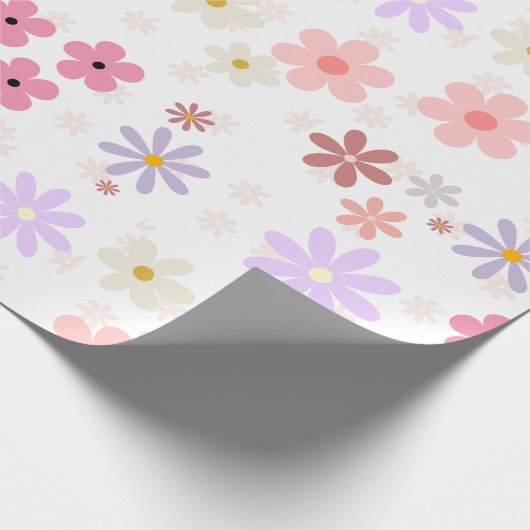 Blumenpapier - Schöne Blume Muster Geschenkpapier (Ecke)