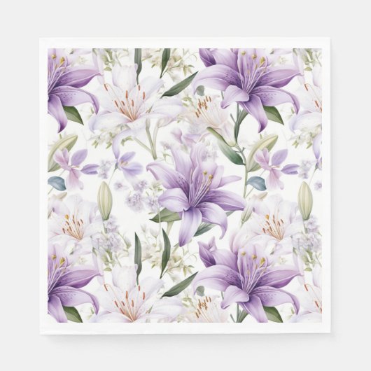 Blumenpapier Servietten (Vorderseite)