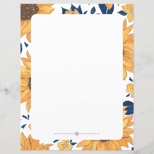 Blumenpapier - Sonnenblumen (Vorderseite)