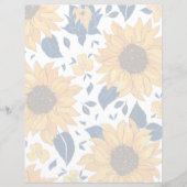 Blumenpapier - Sonnenblumen gewaschenes Design (Vorderseite)