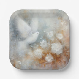 Blumenpapier-Teller für Hochzeitdove Pappteller