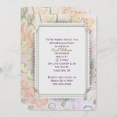 Blumenpapier und Party Einladung (Vorne/Hinten)