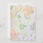 Blumenpapier und Party Einladung (Rückseite)