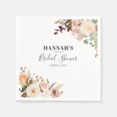 Blumenpapier zum botanischen Fall Brautparty Serviette (Vorderseite)