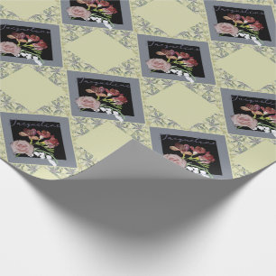 Blumenpapier zum Geburtstag Geschenkpapier