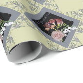 Blumenpapier zum Geburtstag Geschenkpapier (Rolleneckpunkt)