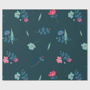 Blumenpapier zum Mitternachtsgarten Geschenkpapier