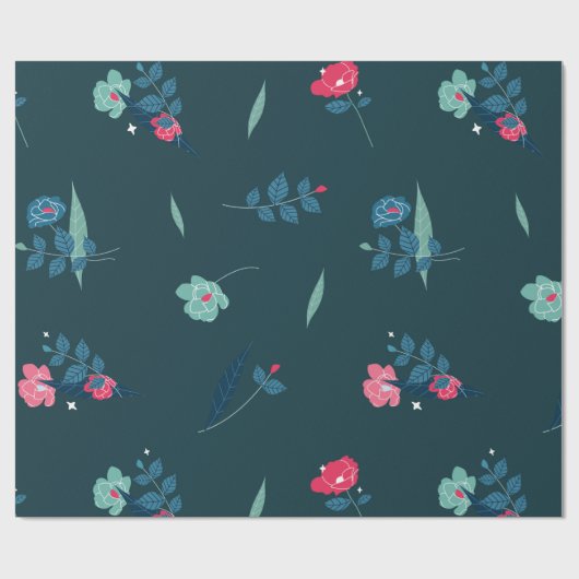 Blumenpapier zum Mitternachtsgarten Geschenkpapier (Flach)