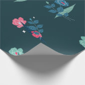 Blumenpapier zum Mitternachtsgarten Geschenkpapier (Ecke)