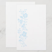 Blumenpapierbögen Briefpapier (Vorne/Hinten)