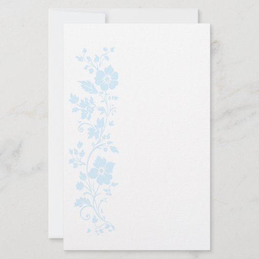 Blumenpapierbögen Briefpapier (Vorderseite)