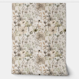 Blumenparadies beige Tapetenrollen - klein Tapete