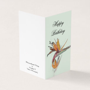 Blumenparadiesvogel "Alles Gute zum Geburtstag"
