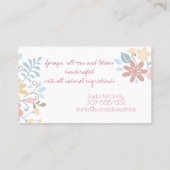 BlumenParfümflaschegeruch-Lotions-Visitenkarte Visitenkarte (Rückseite)