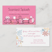 BlumenParfümflaschegeruch-Lotions-Visitenkarte Visitenkarte (Vorne/Hinten)